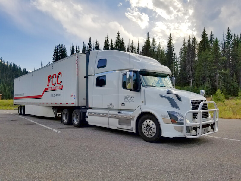 Exquisitic view of Fremont Contract Carriers truck at Lolo Mountain, Idaho – Montana taken by our driver Jennifer Hinman which is most suited for our calendar for the month of August.