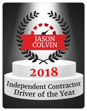 Jason Colvin, Independent Contractor Driver of the Year graphic