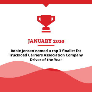Robie Jensen Named Top 3 Finalist for TCA Company Driver of the Year