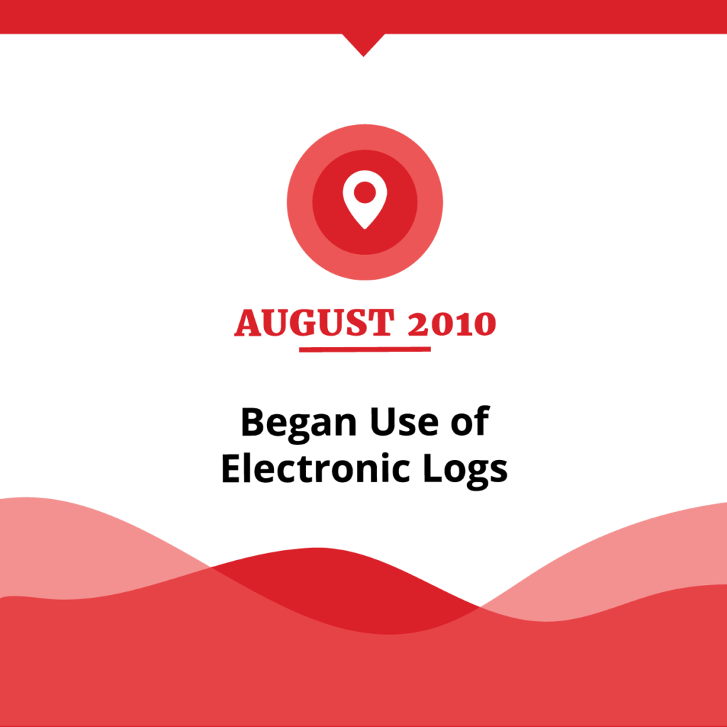 August 2010 Timeline Item - FCC Began Use of Electronic Logs