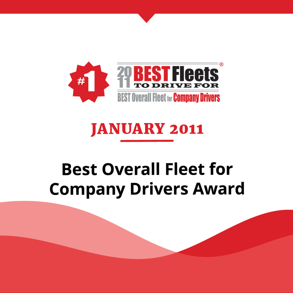Jan. 2011 Timeline Item - Best Overall Fleet for Company Drivers Award FCC