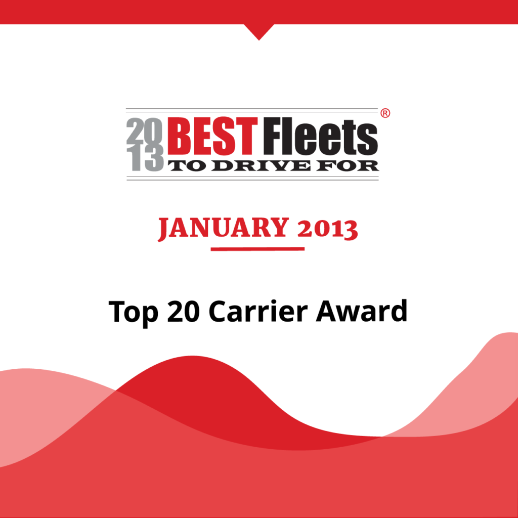 Jan. 2013 - Top 20 Carrier Award FCC