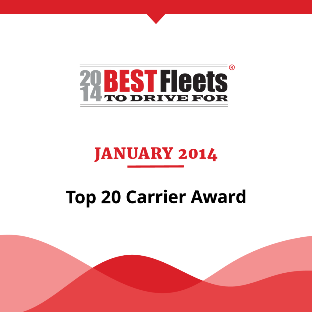 Jan. 2014 - Top 20 Carrier Award FCC