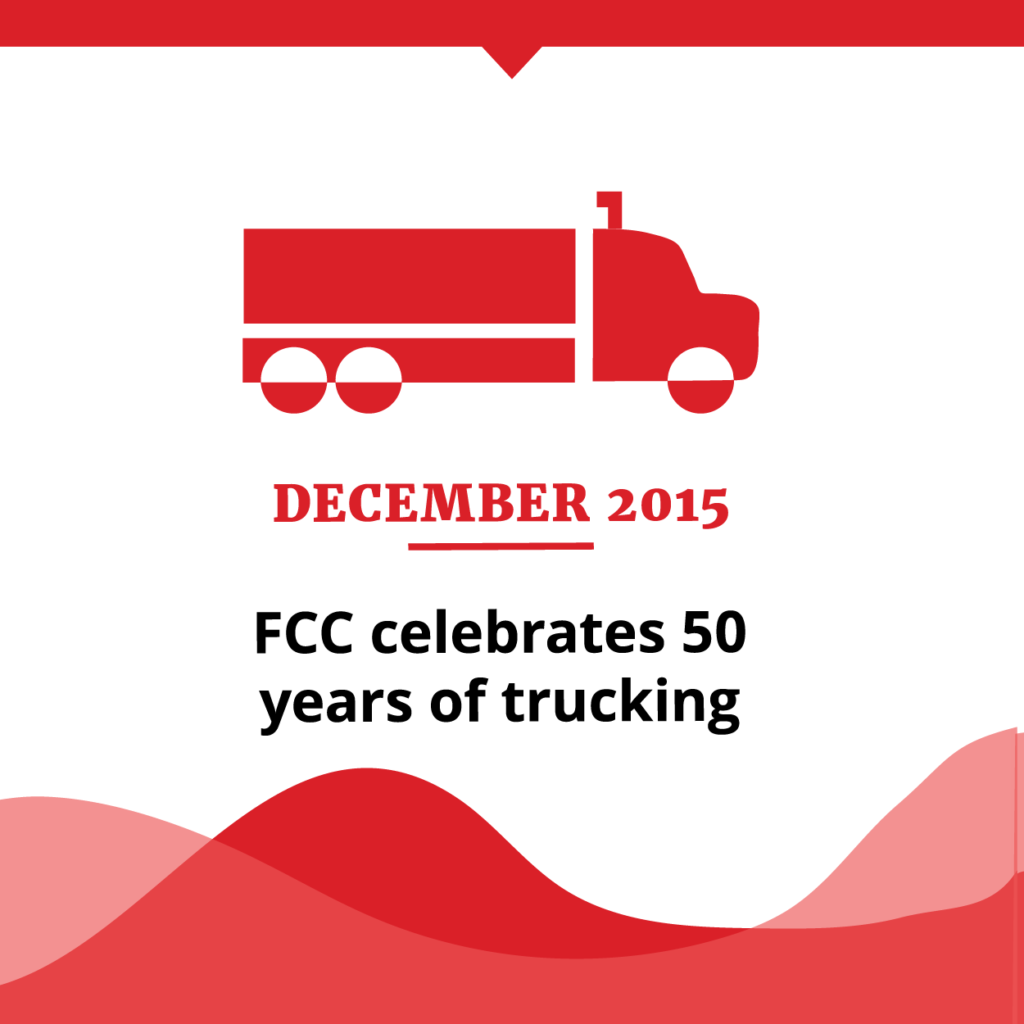 Dec. 2015 Timeline Item - FCC Celebrates 50 Years of Trucking