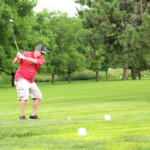 2018 FCC Annual Golf Tournament golfer teeing off with driver